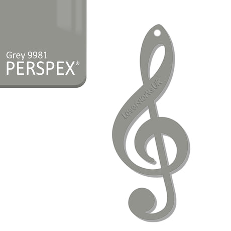 Acrylic Treble Clef Keyring - Music Student Gifts - Laserworksuk