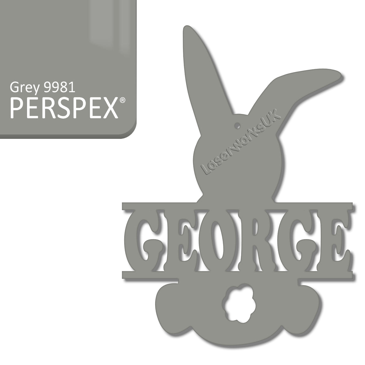 Acrylic Personalised Easter Decorations - Laserworksuk