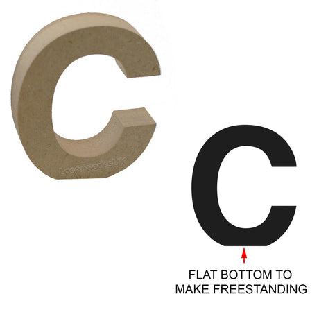 Free Standing Helvetica Font 18mm Wooden Letters & Numbers 8cm - 40cm - LaserworksUK