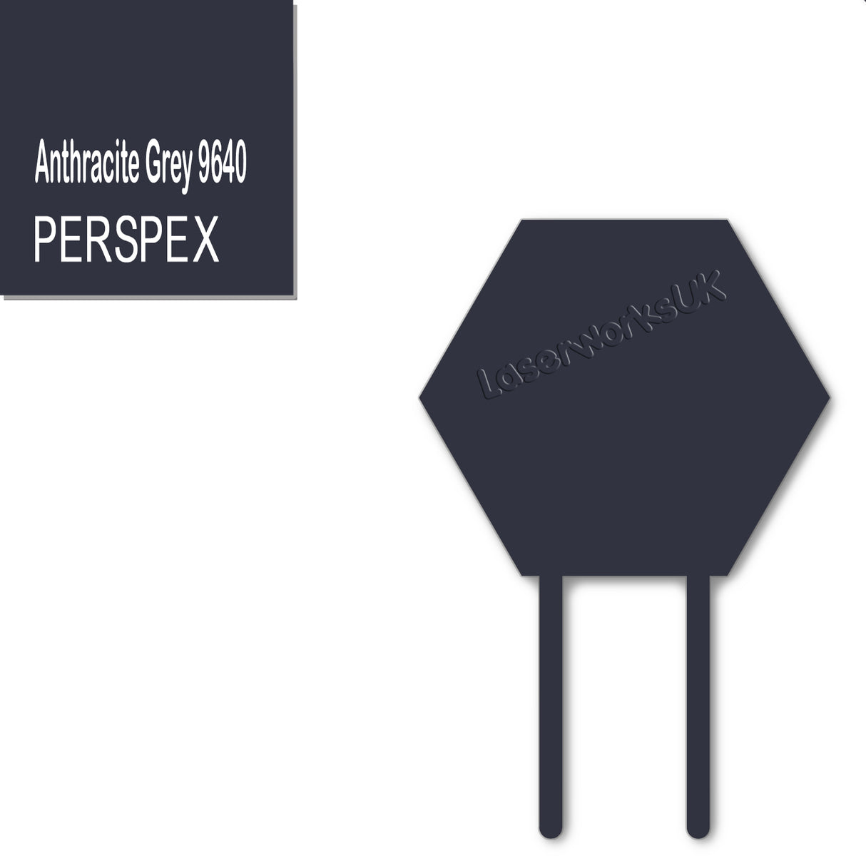 Acrylic Hexagon Cake Topper (Pack of 3) - Laserworksuk