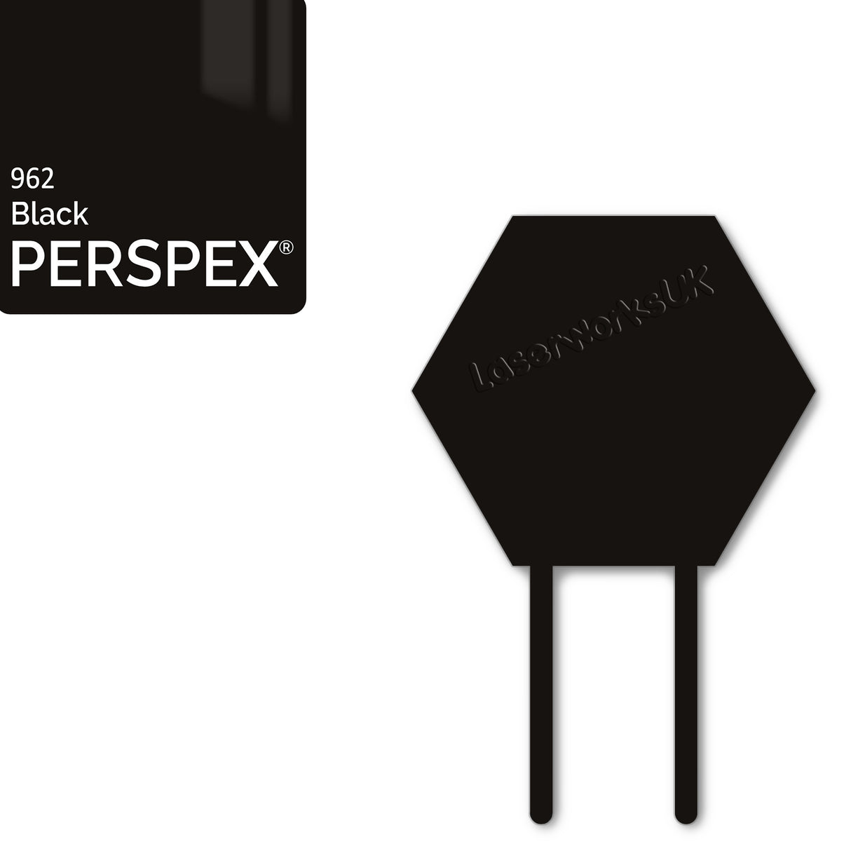 Acrylic Hexagon Cake Topper (Pack of 3) - Laserworksuk