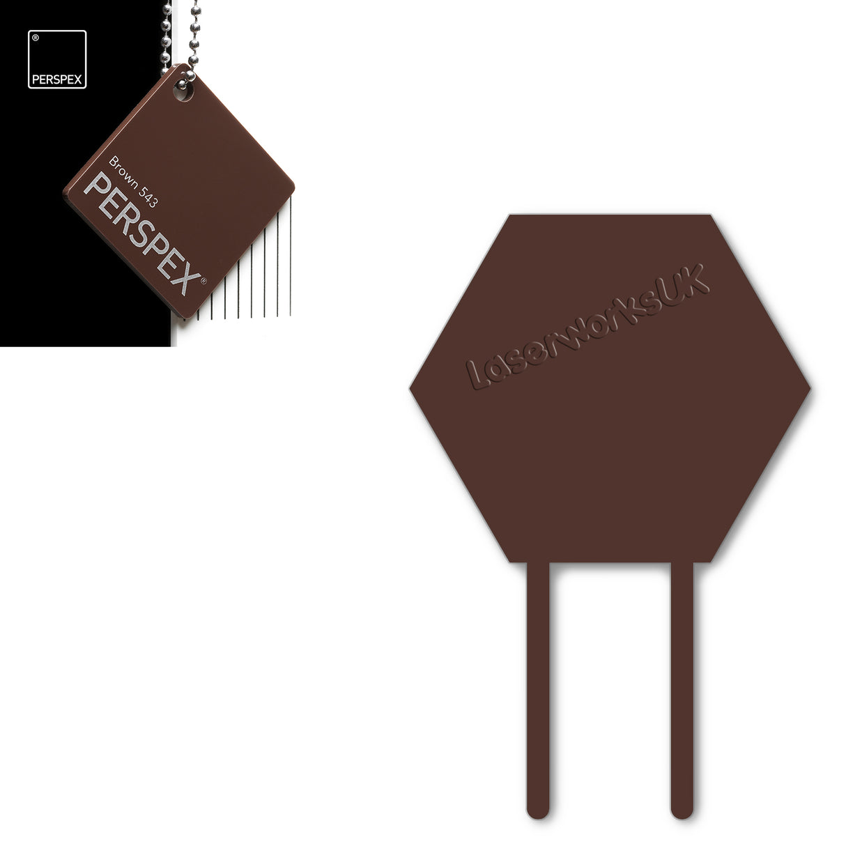 Acrylic Hexagon Cake Topper (Pack of 3) - Laserworksuk