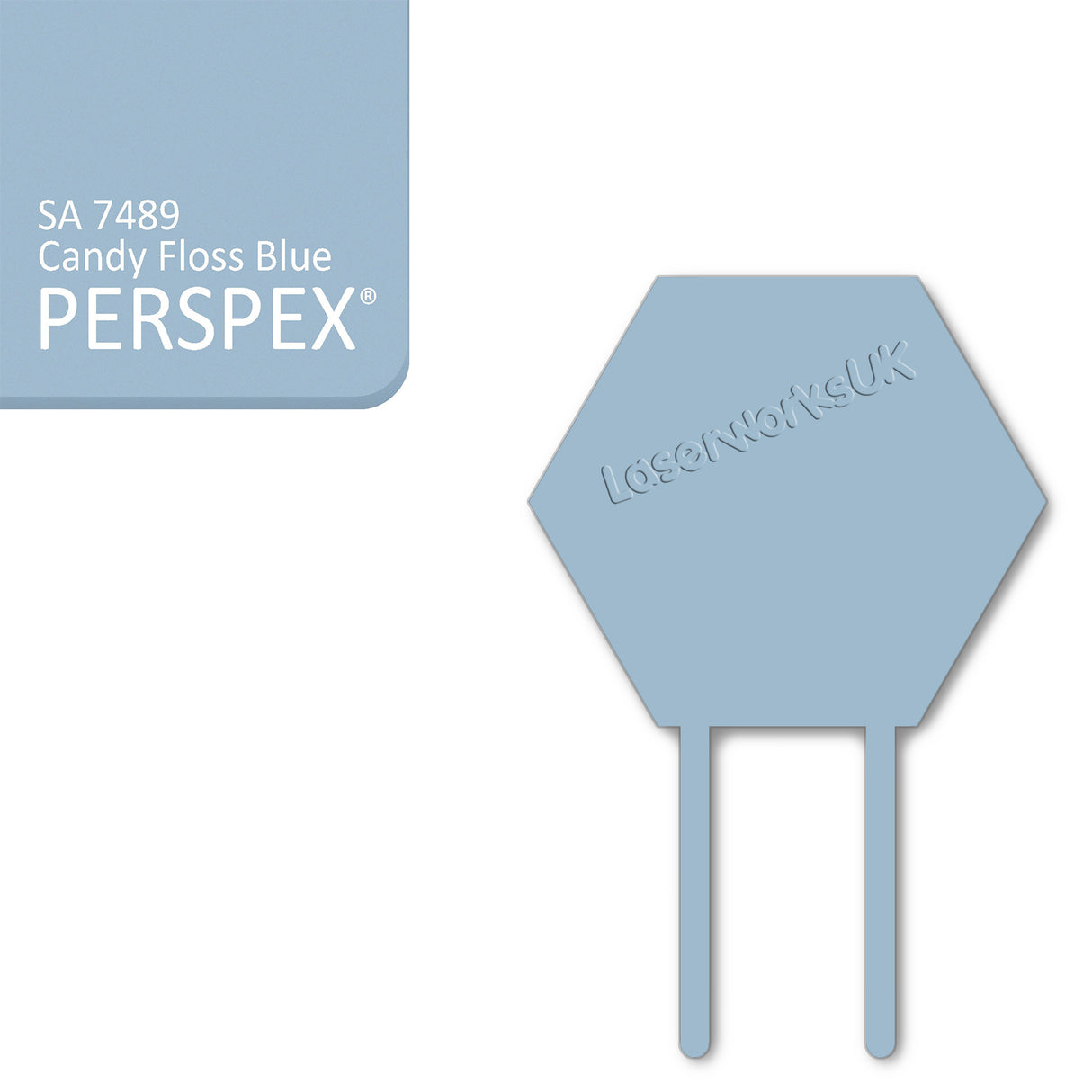 Acrylic Hexagon Cake Topper (Pack of 3) - Laserworksuk