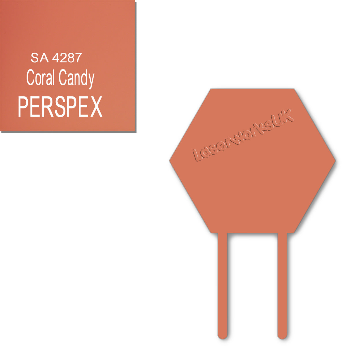 Acrylic Hexagon Cake Topper (Pack of 3) - Laserworksuk