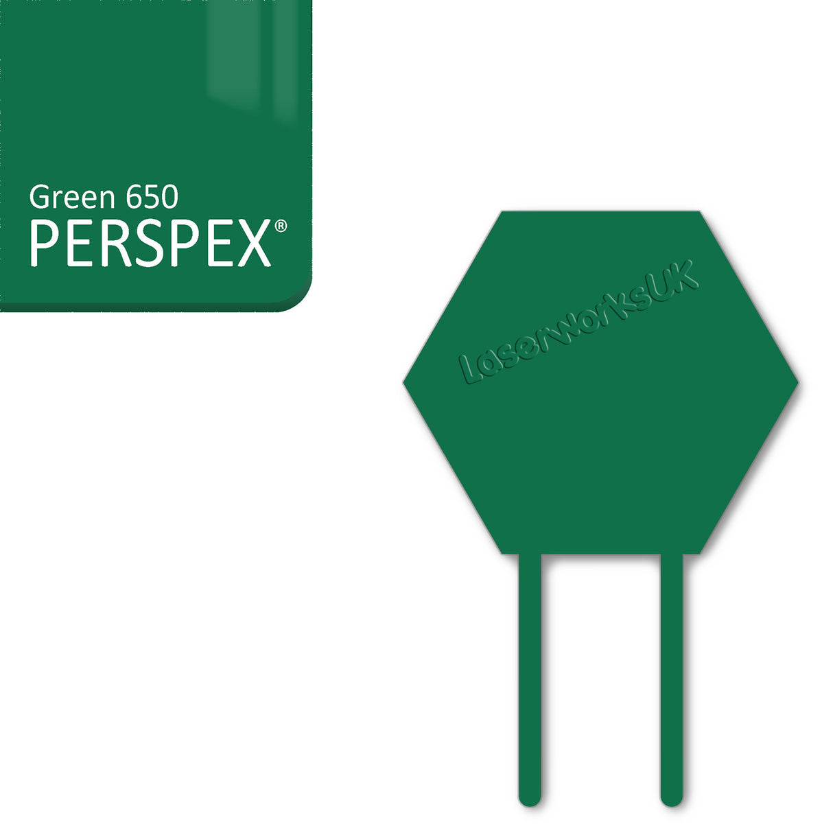 Acrylic Hexagon Cake Topper (Pack of 3) - Laserworksuk