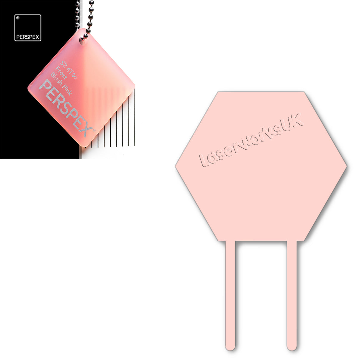 Acrylic Hexagon Cake Topper (Pack of 3) - Laserworksuk