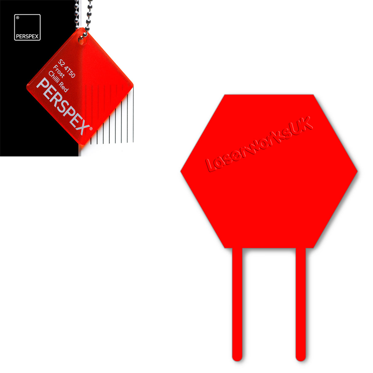 Acrylic Hexagon Cake Topper (Pack of 3) - Laserworksuk