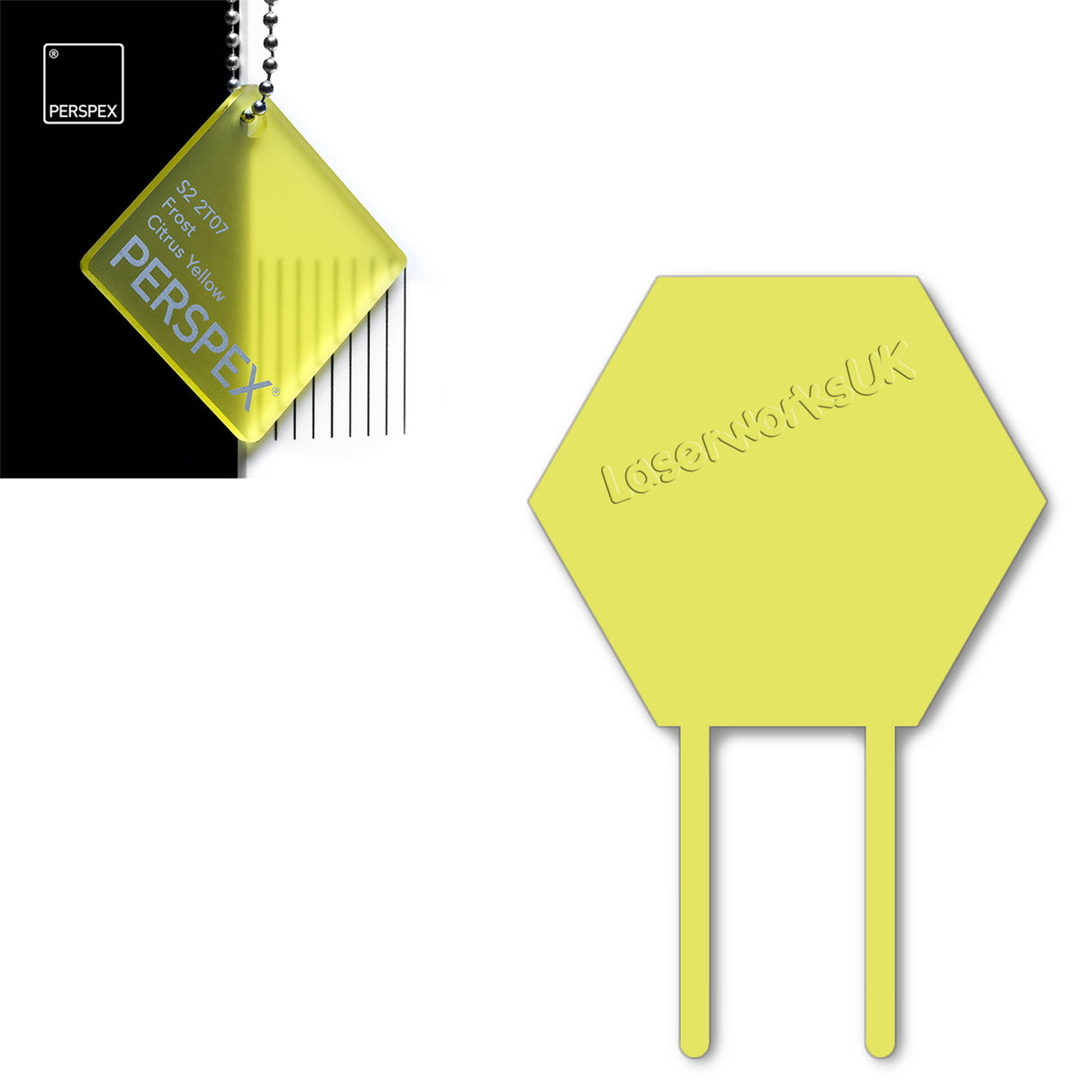 Acrylic Hexagon Cake Topper (Pack of 3) - Laserworksuk