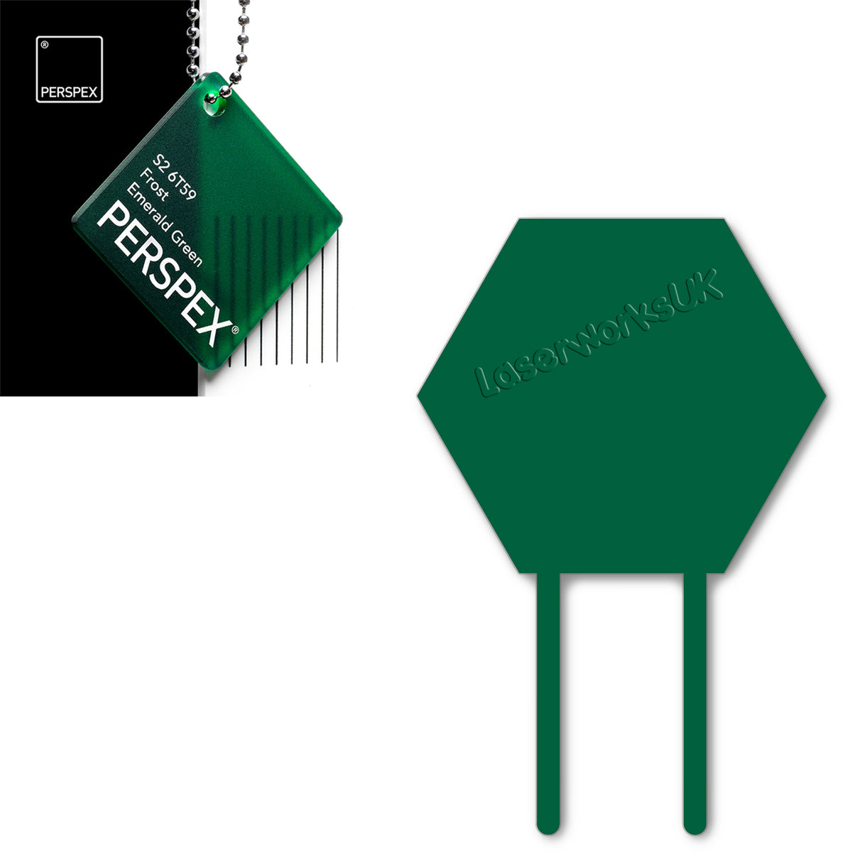 Acrylic Hexagon Cake Topper (Pack of 3) - Laserworksuk