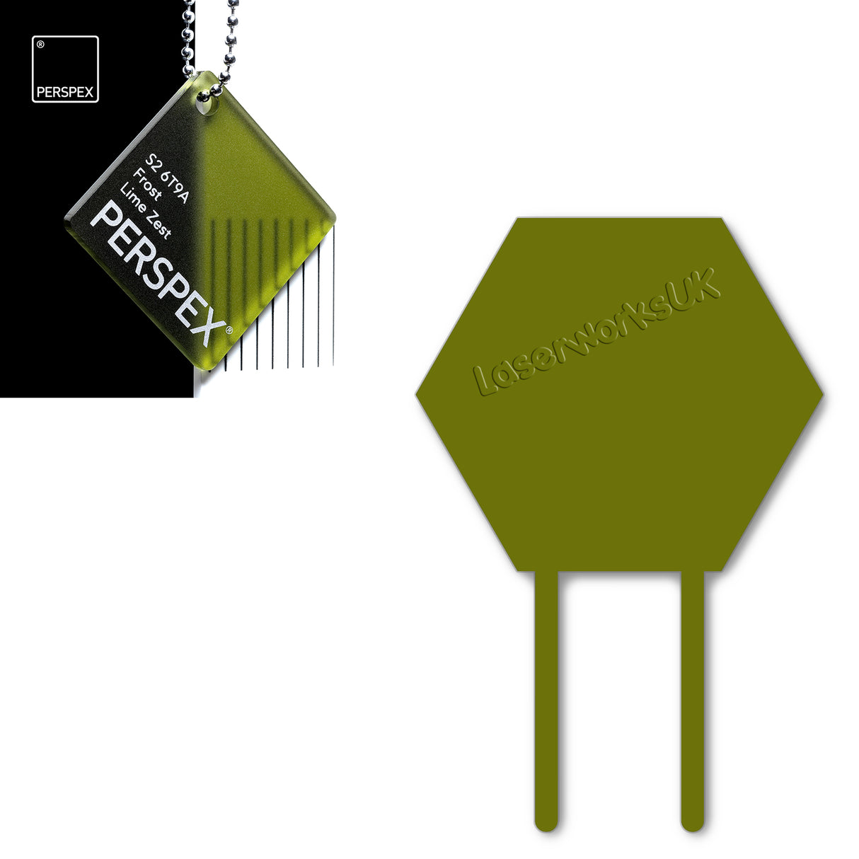 Acrylic Hexagon Cake Topper (Pack of 3) - Laserworksuk