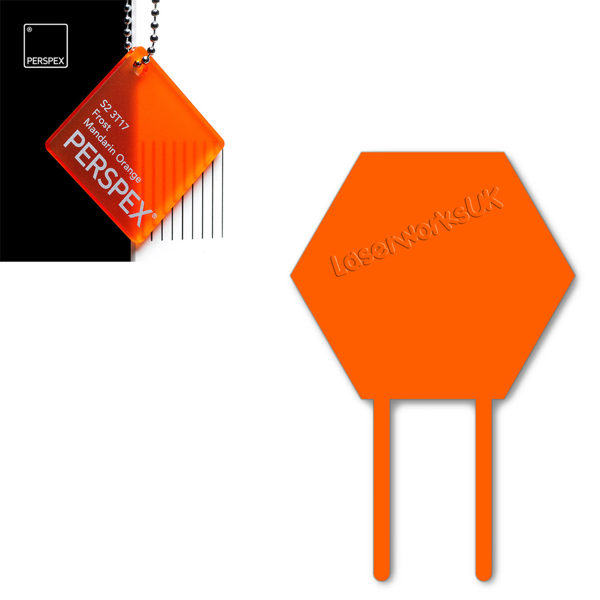 Acrylic Hexagon Cake Topper (Pack of 3) - Laserworksuk