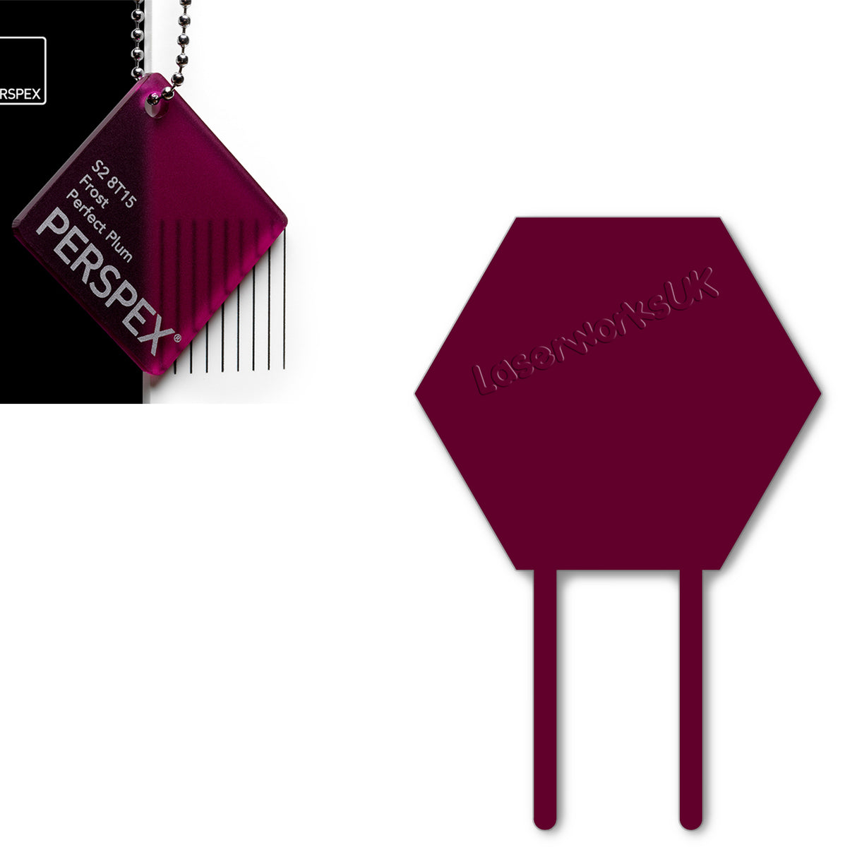 Acrylic Hexagon Cake Topper (Pack of 3) - Laserworksuk