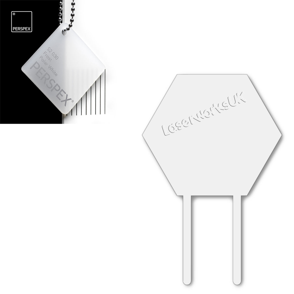 Acrylic Hexagon Cake Topper (Pack of 3) - Laserworksuk