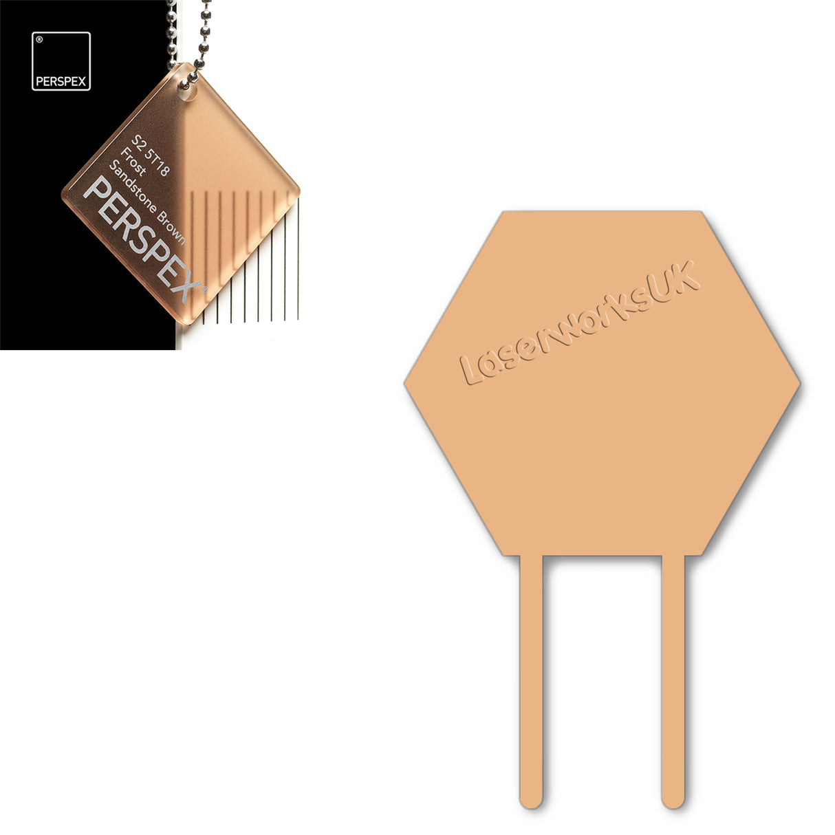 Acrylic Hexagon Cake Topper (Pack of 3) - Laserworksuk