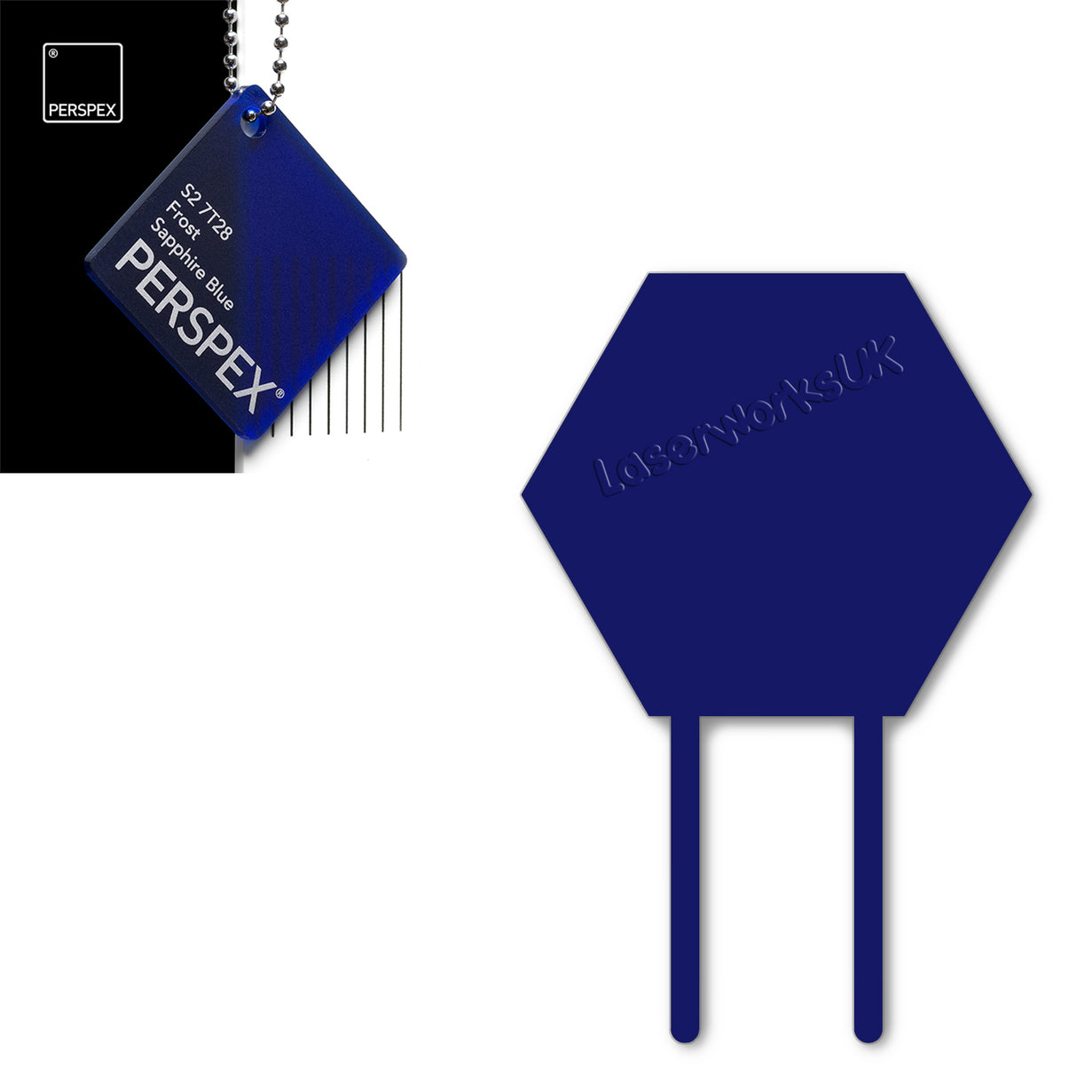 Acrylic Hexagon Cake Topper (Pack of 3) - Laserworksuk