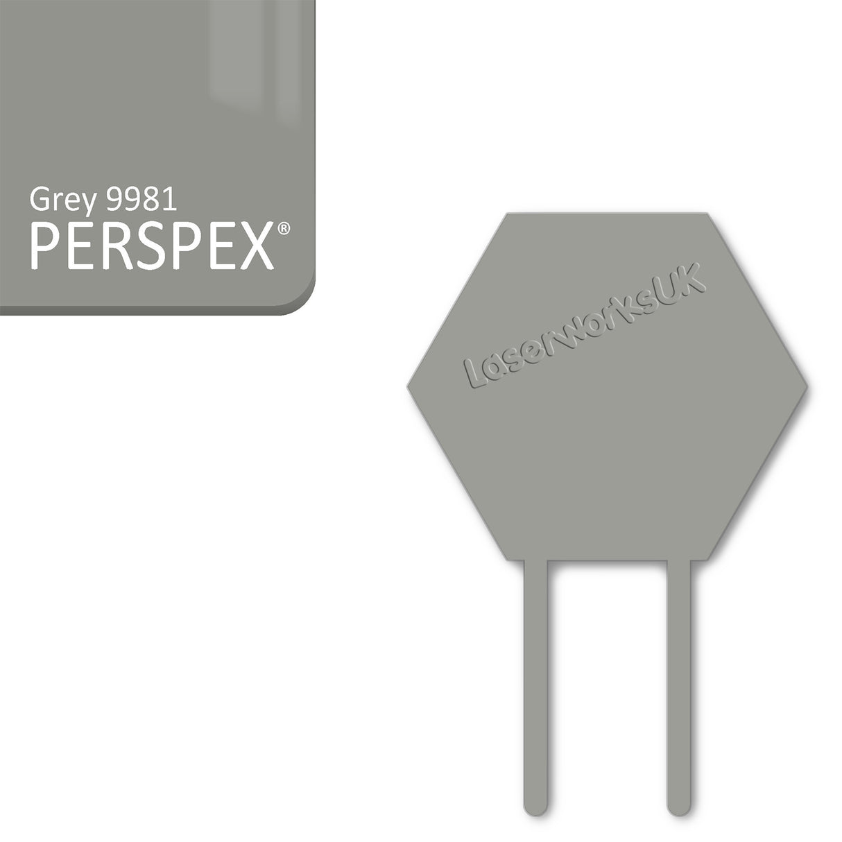 Acrylic Hexagon Cake Topper (Pack of 3) - Laserworksuk