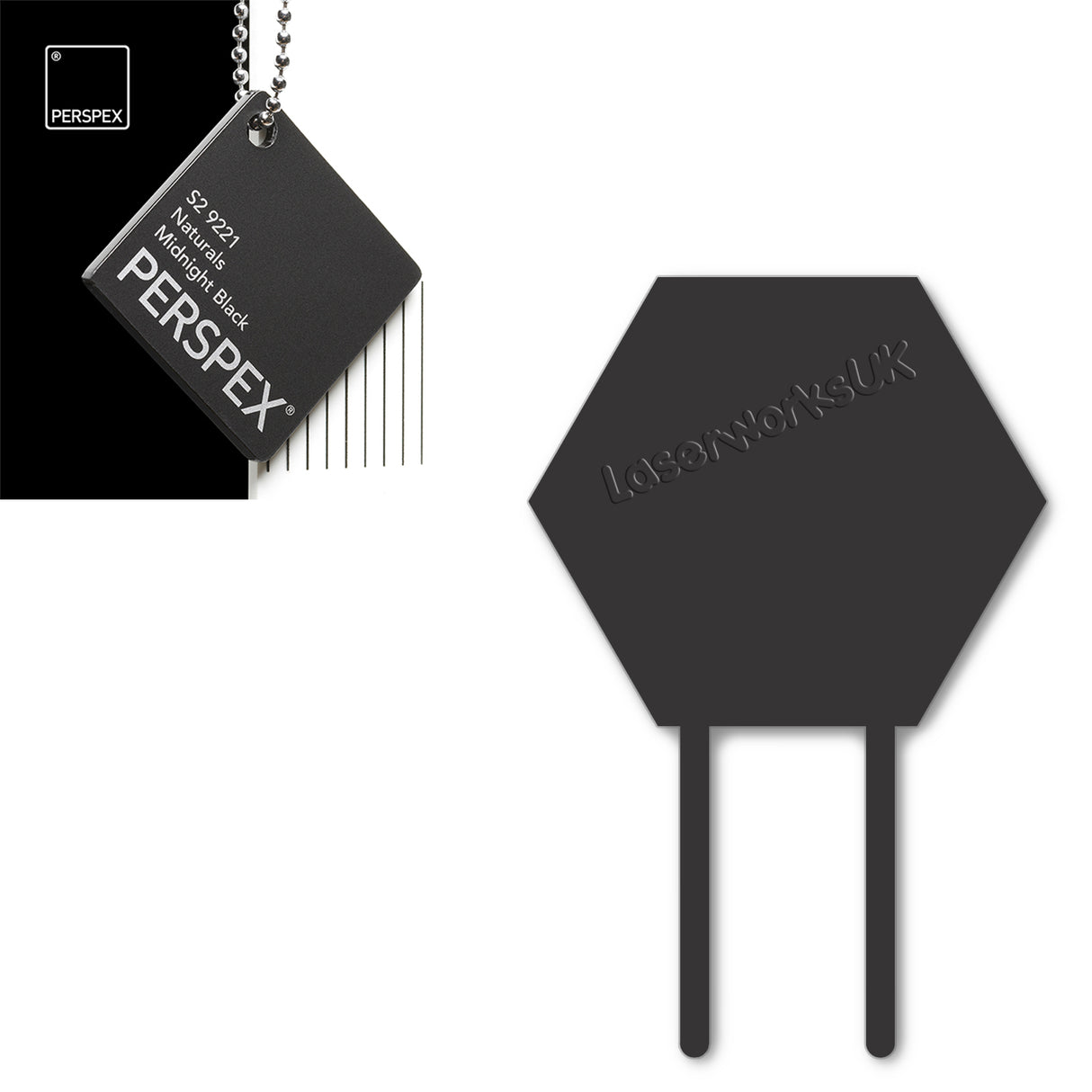 Acrylic Hexagon Cake Topper (Pack of 3) - Laserworksuk