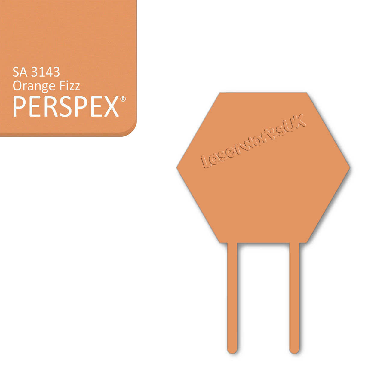 Acrylic Hexagon Cake Topper (Pack of 3) - Laserworksuk