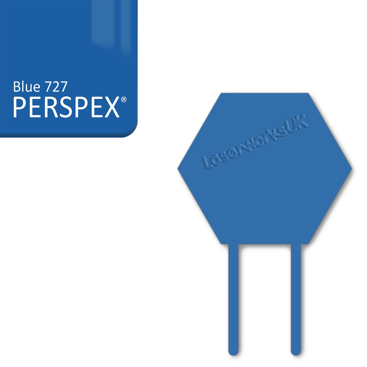 Acrylic Hexagon Cake Topper (Pack of 3) - Laserworksuk