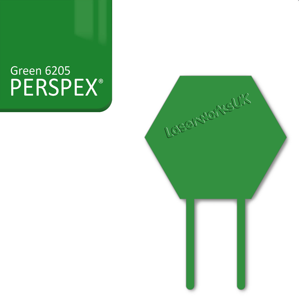 Acrylic Hexagon Cake Topper (Pack of 3) - Laserworksuk