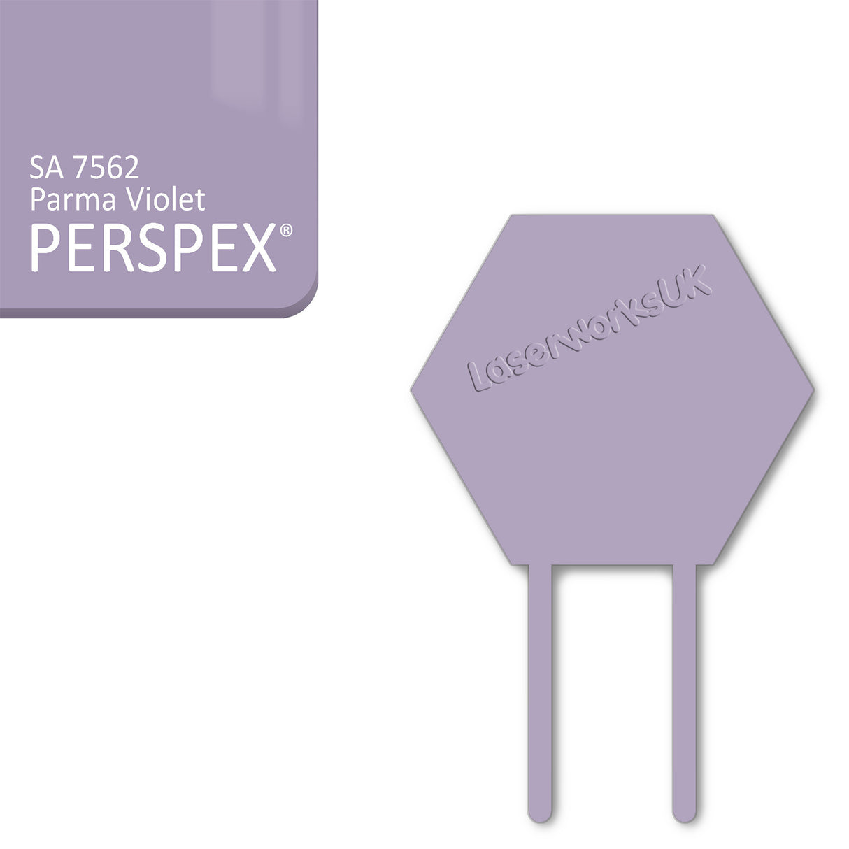 Acrylic Hexagon Cake Topper (Pack of 3) - Laserworksuk