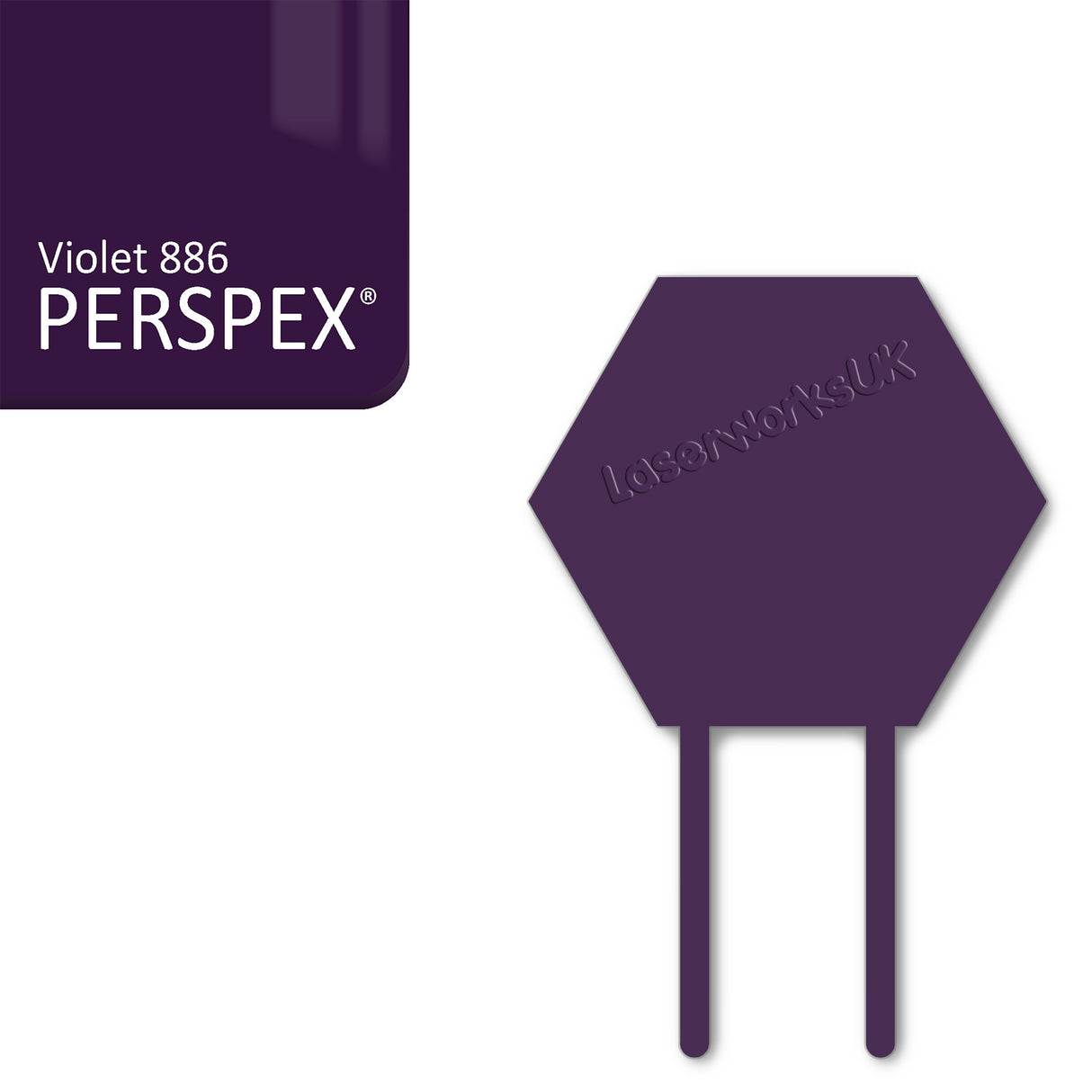 Acrylic Hexagon Cake Topper (Pack of 3) - Laserworksuk