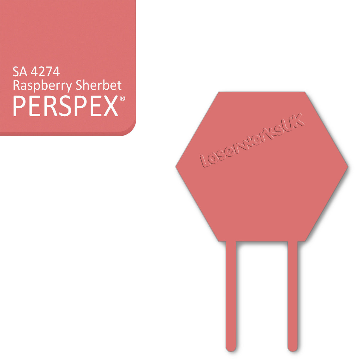 Acrylic Hexagon Cake Topper (Pack of 3) - Laserworksuk