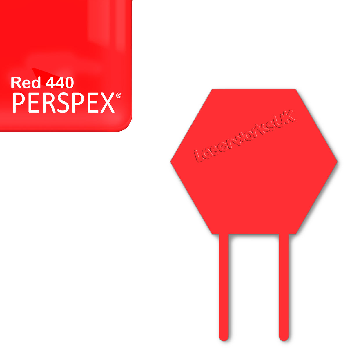 Acrylic Hexagon Cake Topper (Pack of 3) - Laserworksuk