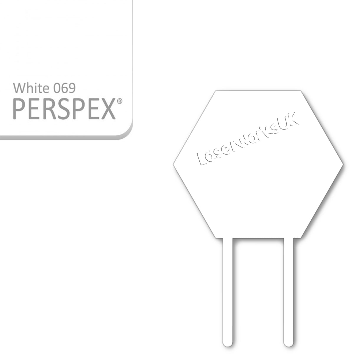 Acrylic Hexagon Cake Topper (Pack of 3) - Laserworksuk