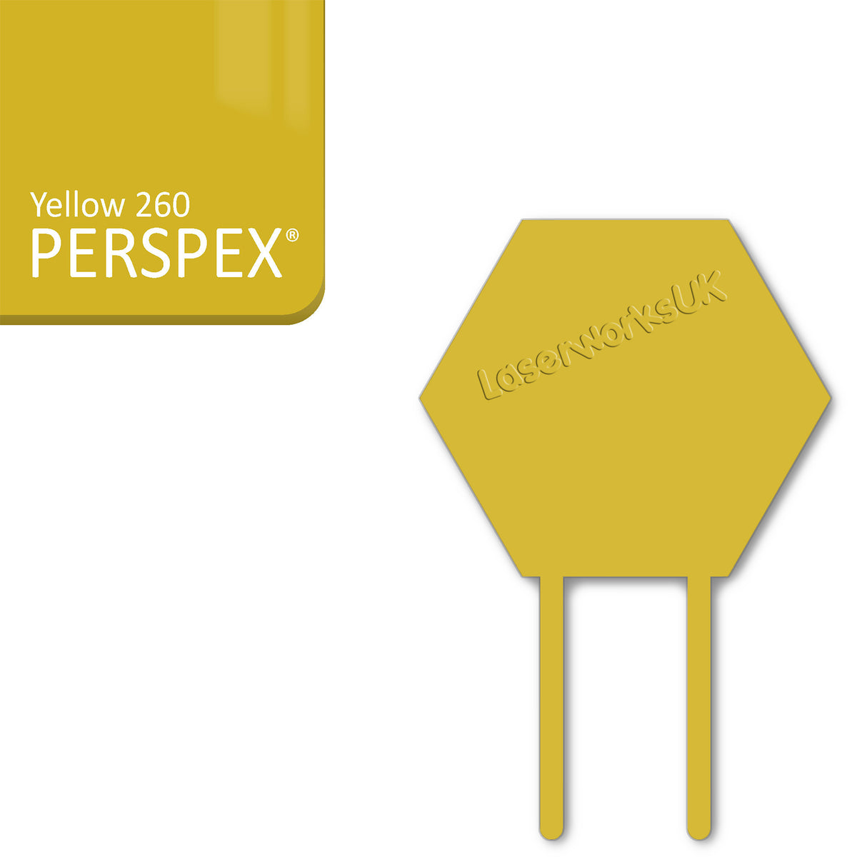 Acrylic Hexagon Cake Topper (Pack of 3) - Laserworksuk