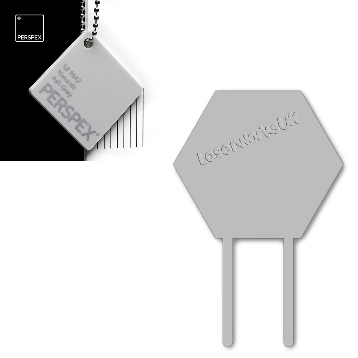 Acrylic Hexagon Cake Topper (Pack of 3) - Laserworksuk