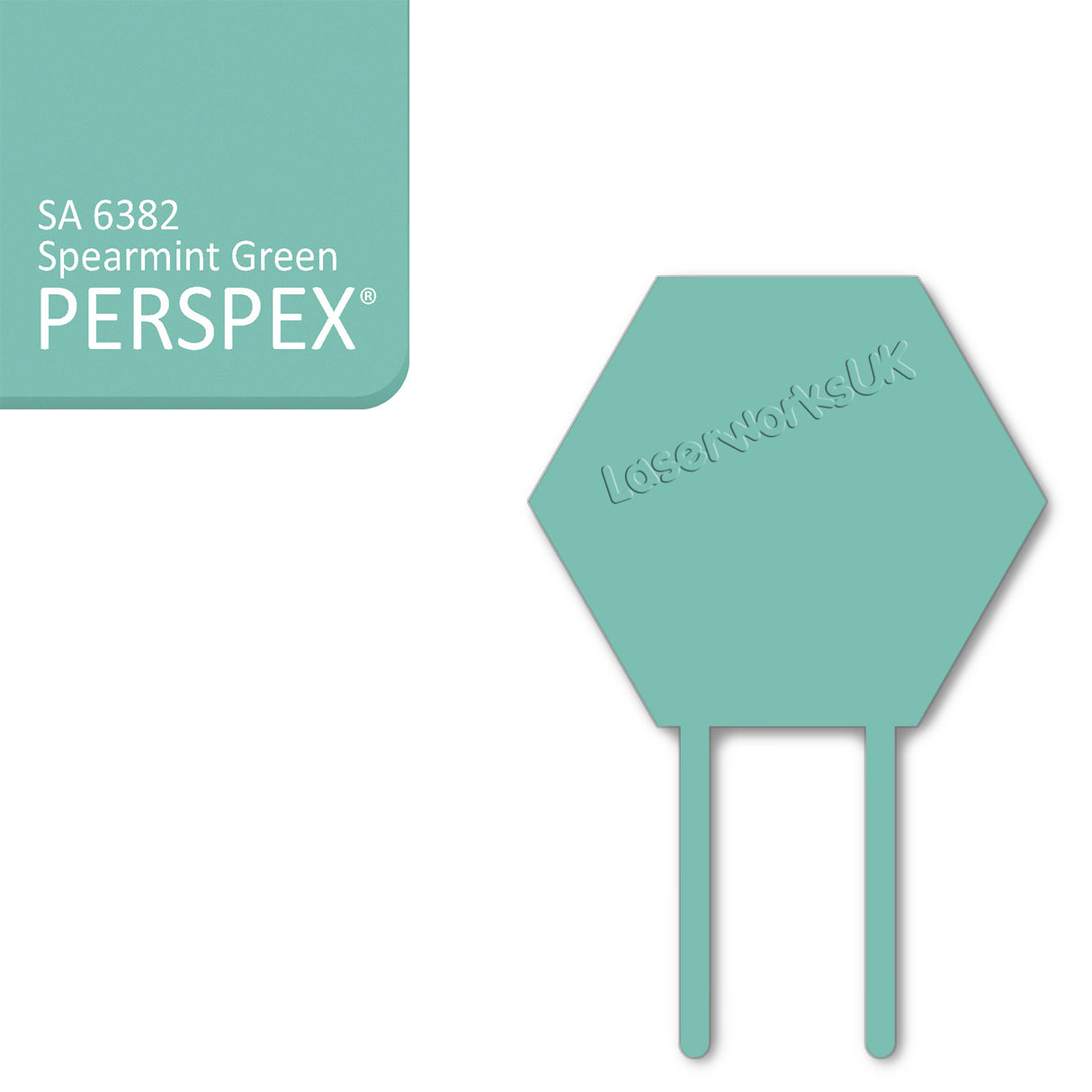 Acrylic Hexagon Cake Topper (Pack of 3) - Laserworksuk