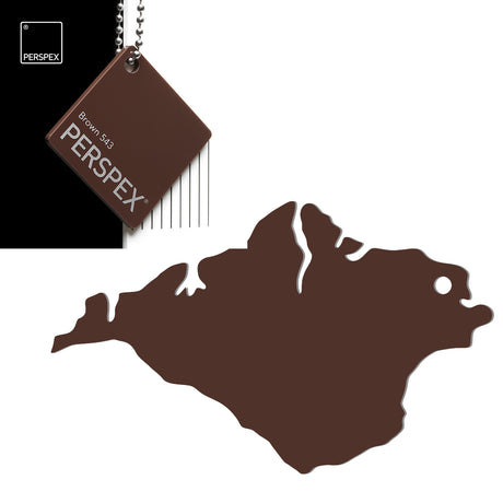 Isle of Wight Keyring - Acrylic Keychain - Laserworksuk