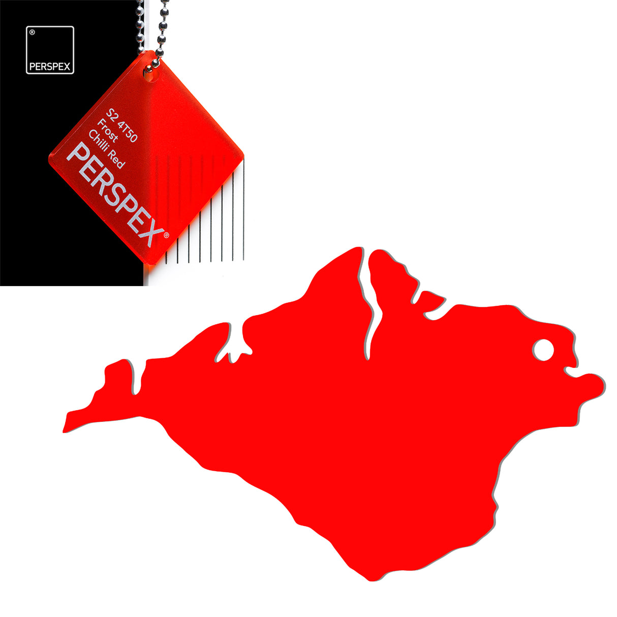 Isle of Wight Keyring - Acrylic Keychain - Laserworksuk