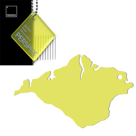 Isle of Wight Keyring - Acrylic Keychain - Laserworksuk