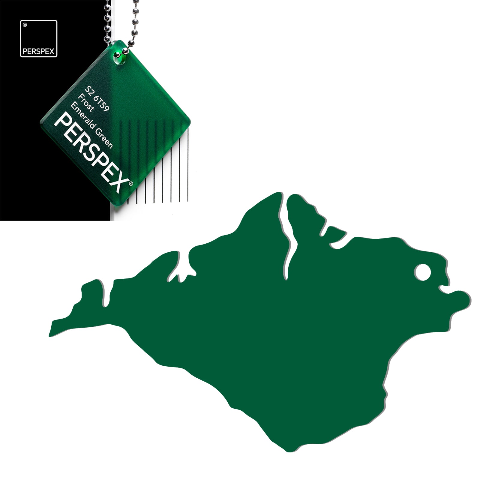 Isle of Wight Keyring - Acrylic Keychain - Laserworksuk