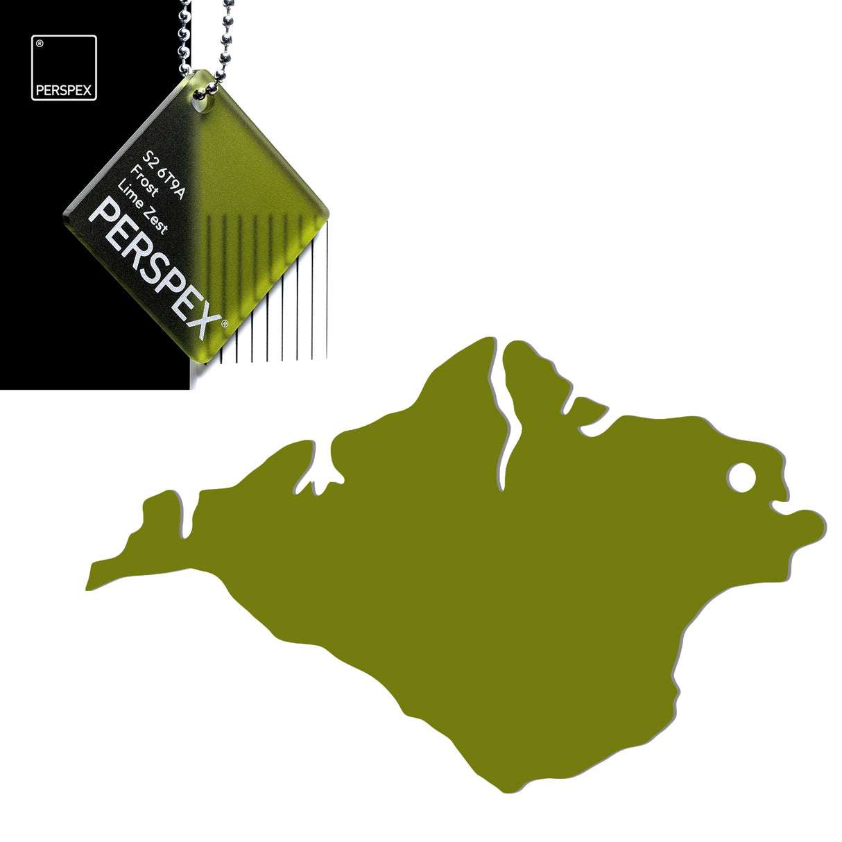 Isle of Wight Keyring - Acrylic Keychain - Laserworksuk