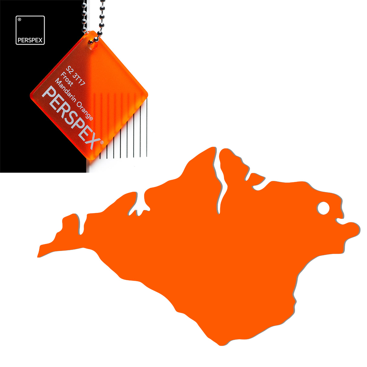 Isle of Wight Keyring - Acrylic Keychain - Laserworksuk