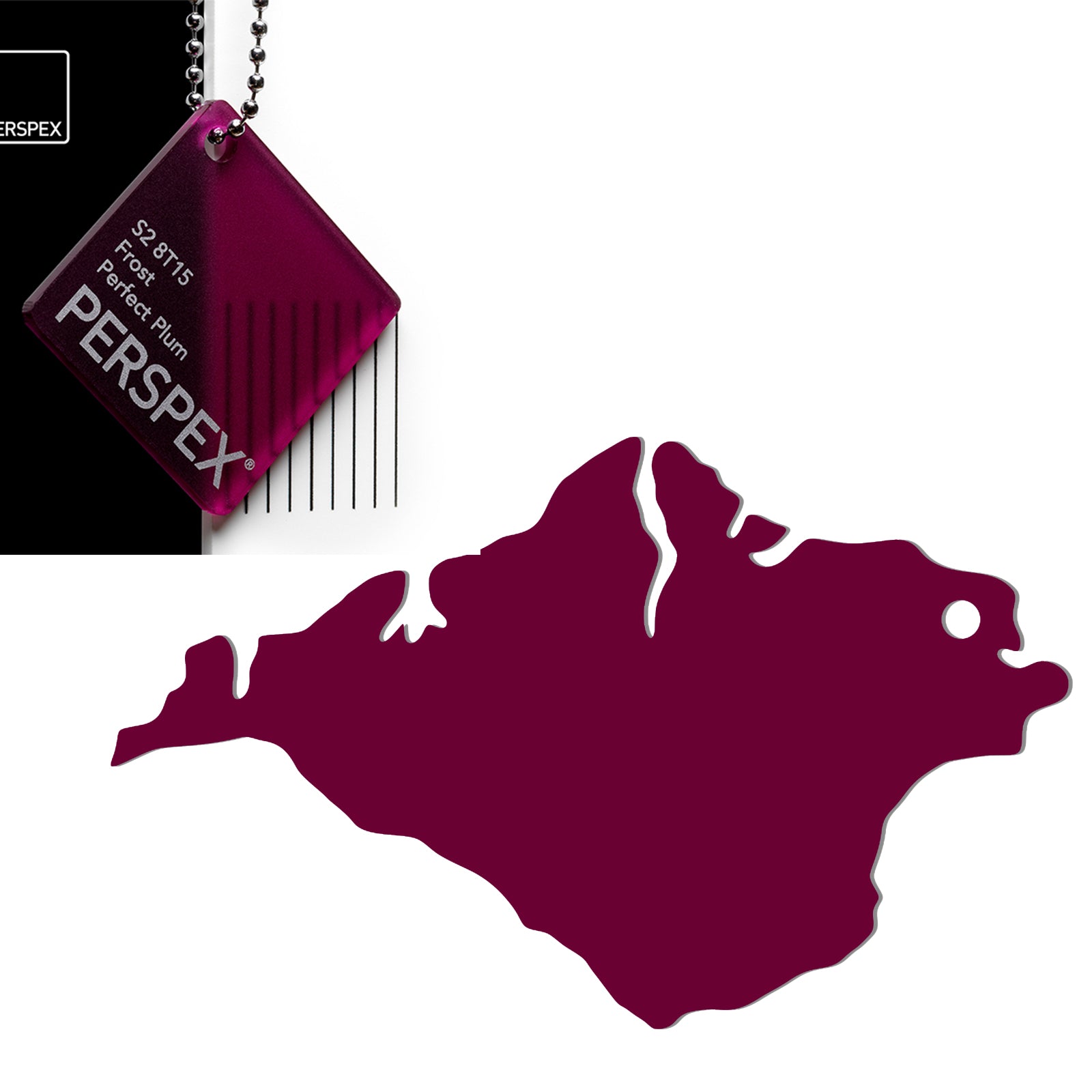 Isle of Wight Keyring - Acrylic Keychain - Laserworksuk