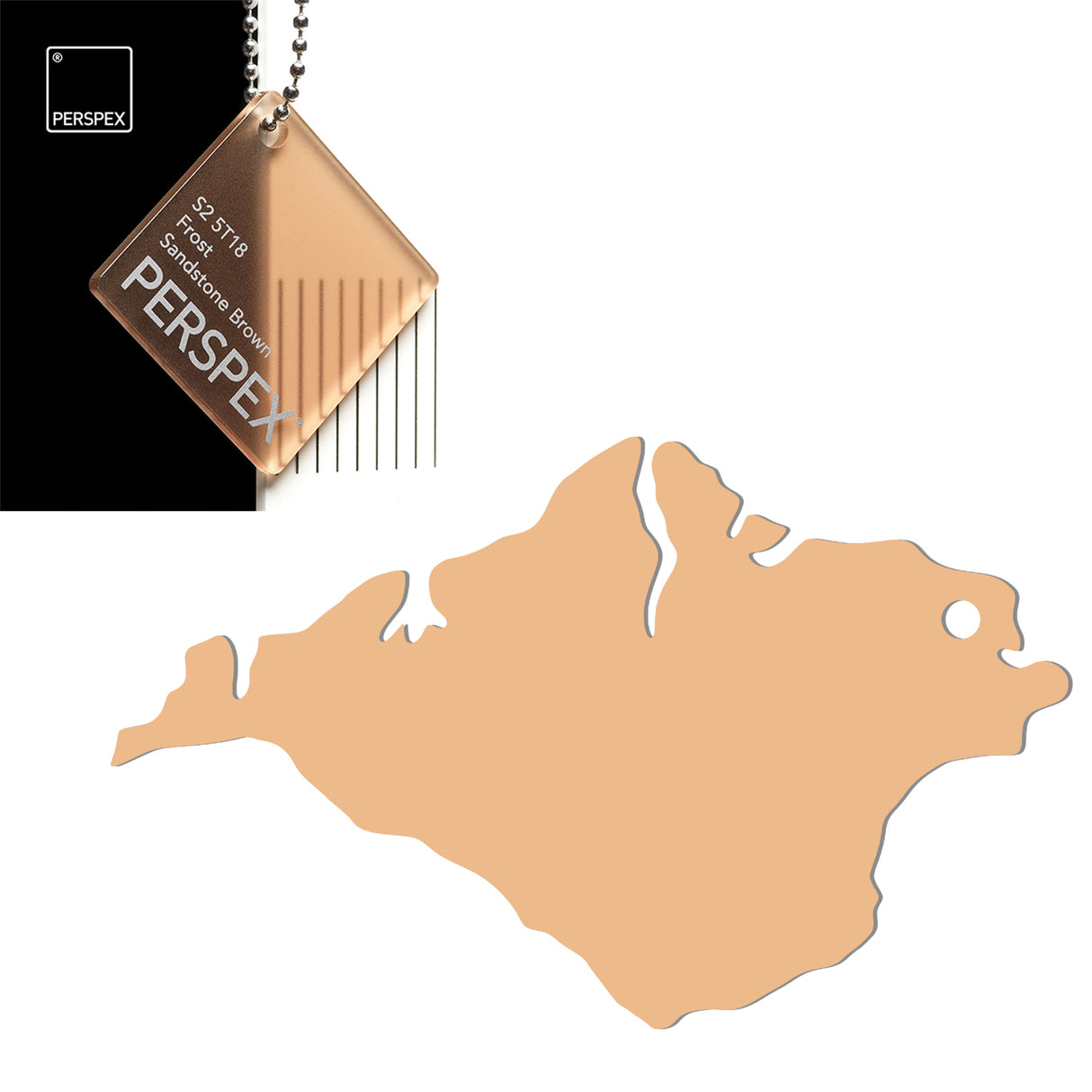 Isle of Wight Keyring - Acrylic Keychain - Laserworksuk