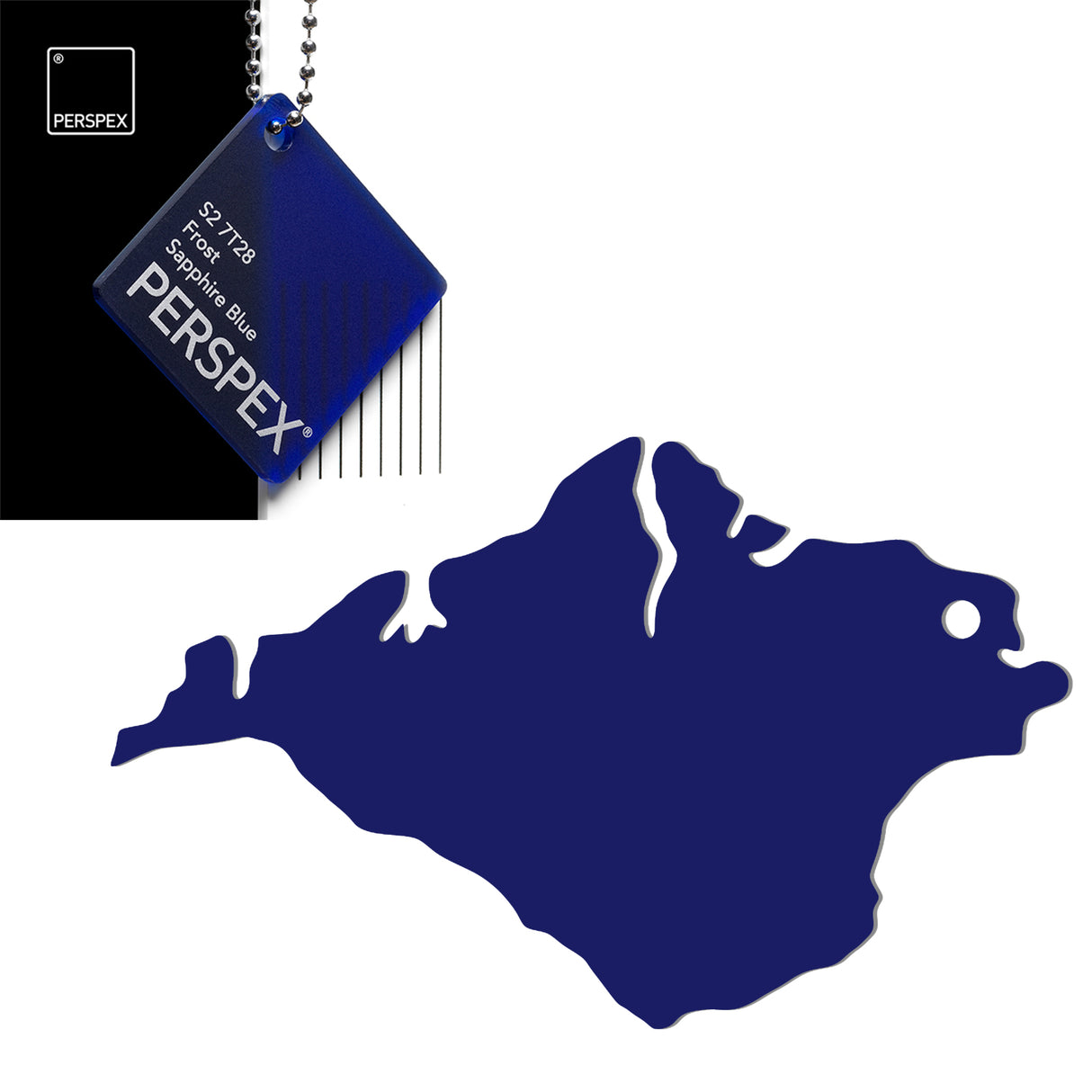 Isle of Wight Keyring - Acrylic Keychain - Laserworksuk