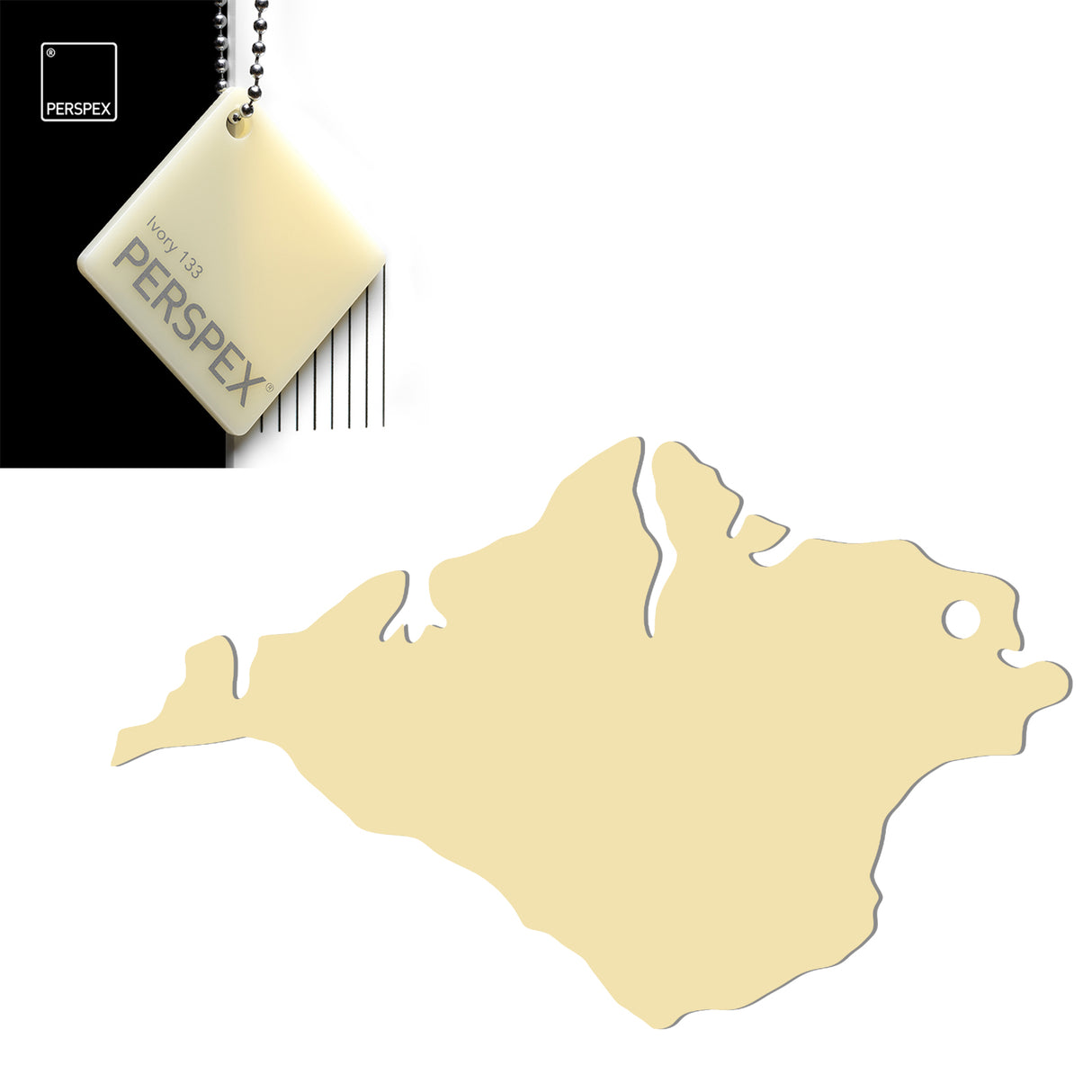 Isle of Wight Keyring - Acrylic Keychain - Laserworksuk