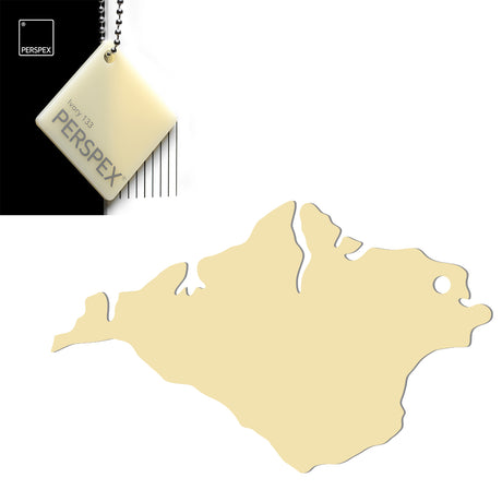 Isle of Wight Keyring - Acrylic Keychain - Laserworksuk