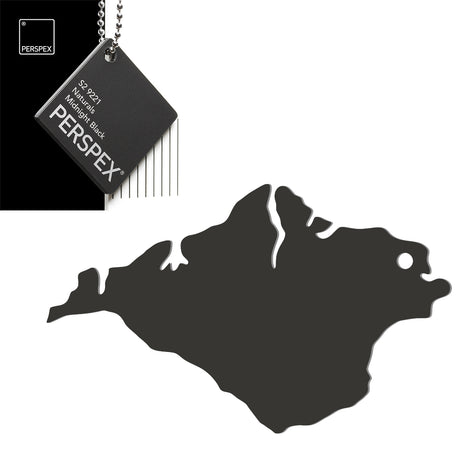 Isle of Wight Keyring - Acrylic Keychain - Laserworksuk