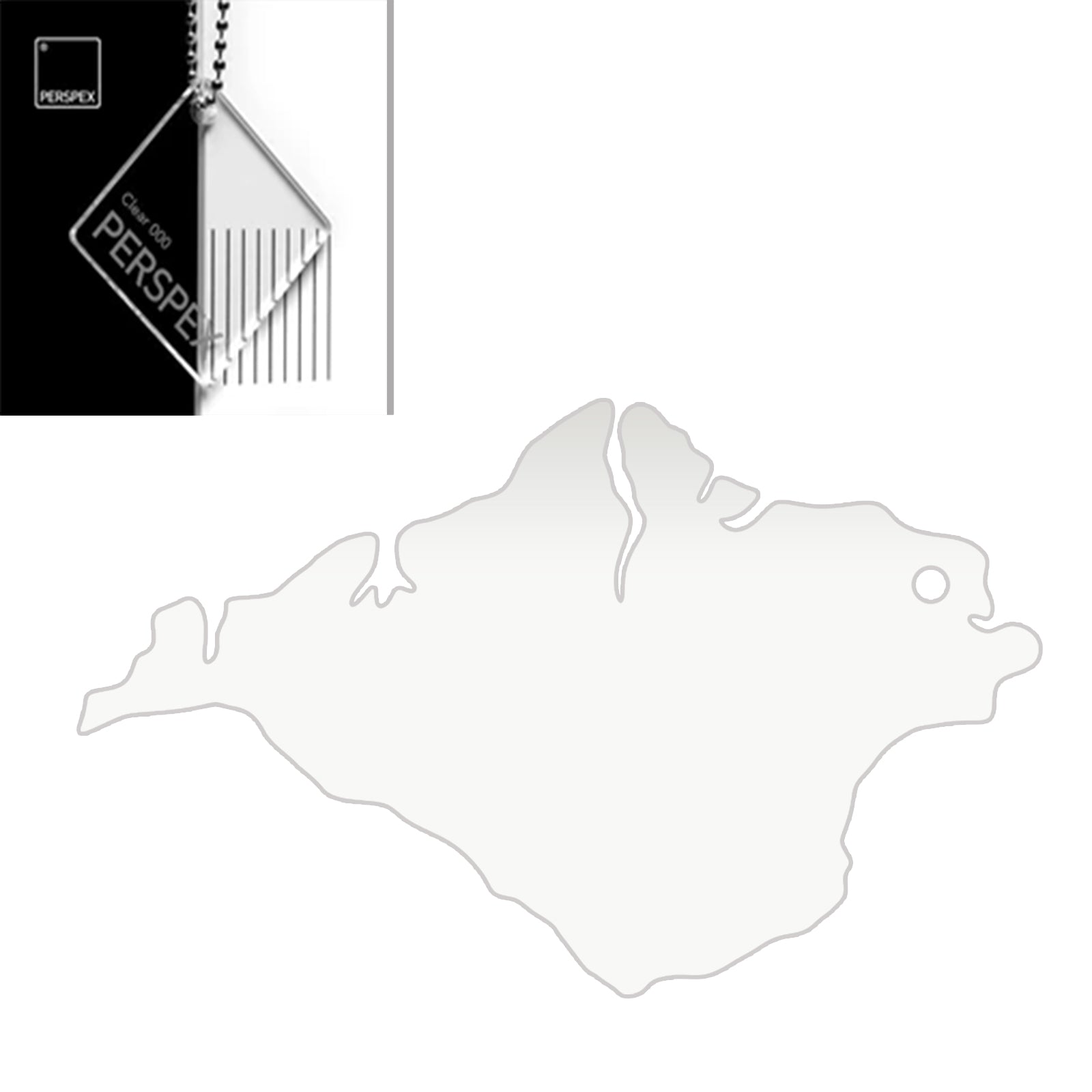 Isle of Wight Keyring - Acrylic Keychain - Laserworksuk