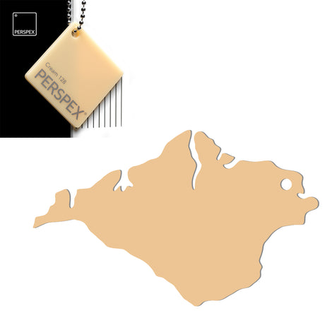 Isle of Wight Keyring - Acrylic Keychain - Laserworksuk