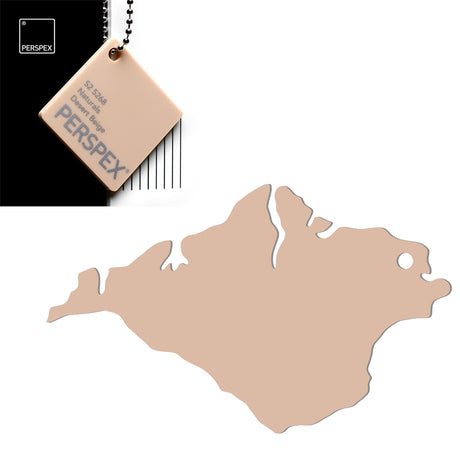 Isle of Wight Keyring - Acrylic Keychain - Laserworksuk
