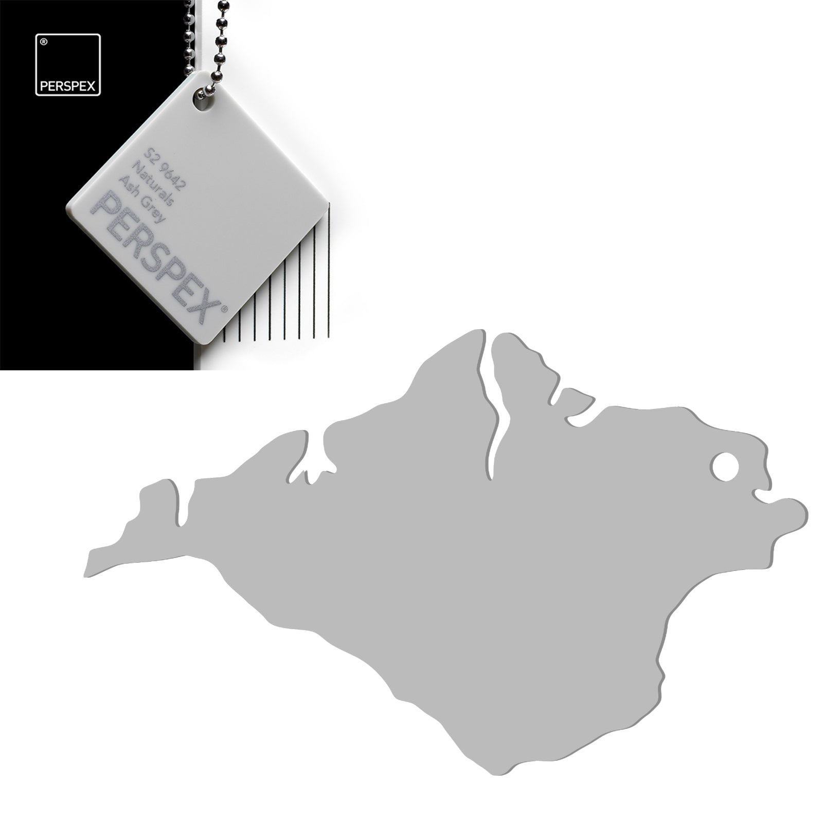 Isle of Wight Keyring - Acrylic Keychain - Laserworksuk