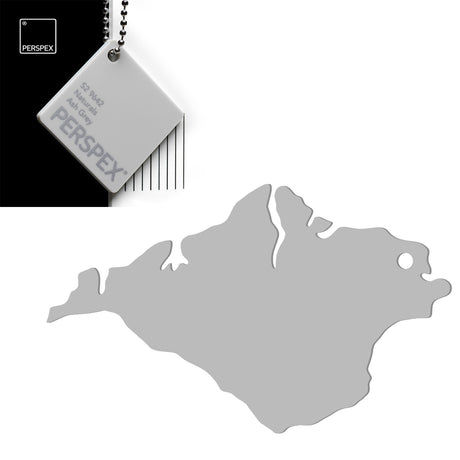 Isle of Wight Keyring - Acrylic Keychain - Laserworksuk