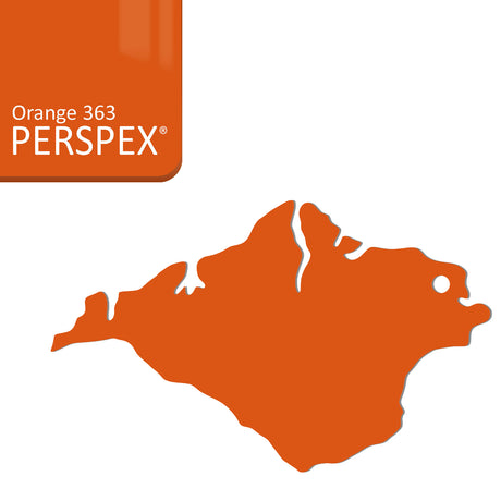 Isle of Wight Keyring - Acrylic Keychain - Laserworksuk